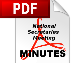 Minutes – National Secretaries Meeting Warsaw 2017