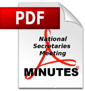 Minutes – National Secretaries Meeting Warsaw 2017